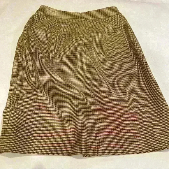 NWT Women’s J. McLaughlin Maddie Skirt.2. Plaid Houndstooth Brown zip front wrap - Picture 2 of 13